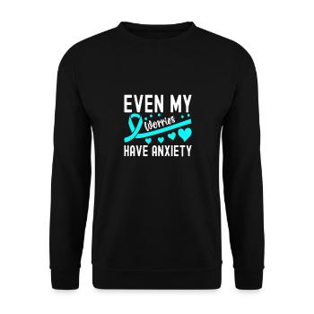 Anxiety disorder Anxiety disorder - Unisex Sweatshirt - black - Front - Alina (178cm) & Michal (187cm)