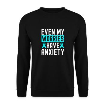 Anxiety disorder Anxiety disorder - Unisex Sweatshirt - black - Front - Alina (178cm) & Michal (187cm)