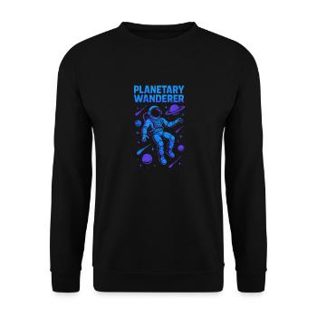 Weltraum-nerd-design Galaxien-erkunder Kosmischer - Unisex Pullover - Schwarz - Vorne - Alina (178cm) & Michal (187cm)