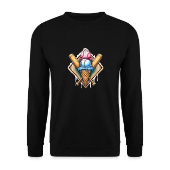 Baseball Batte de baseball - Sweat-shirt Unisexe - noir - Devant - Alina (178cm) & Michal (187cm)