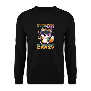 Gaming Fox VR Gamer - Sweat-shirt Unisexe - noir - Devant - Alina (178cm) & Michal (187cm)