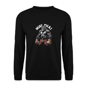 Boxe Muay Thai - Sweat-shirt Unisexe - noir - Devant - Alina (178cm) & Michal (187cm)