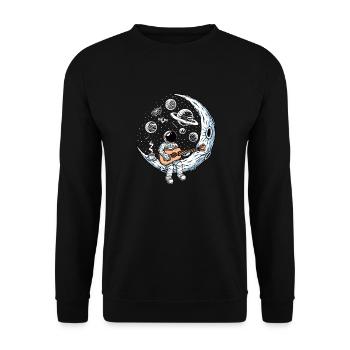 Astronaute jouant de la guitare - Sweat-shirt Unisexe - noir - Devant - Alina (178cm) & Michal (187cm)