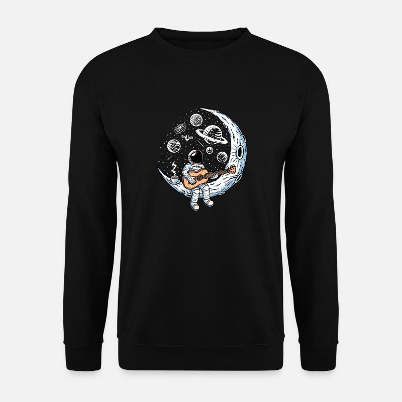 Astronaut Playing Guitar - Unisex Sweatshirt - black