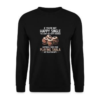 Si vous n’êtes pas un célibataire heureux, vous - Sweat-shirt Unisexe - noir - Devant - Alina (178cm) & Michal (187cm)