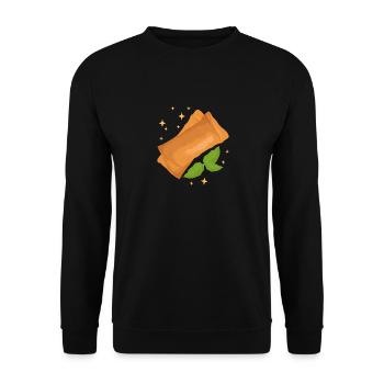 Lumpia Spring Roll Gifts - Unisex Sweatshirt - black - Front - Alina (178cm) & Michal (187cm)