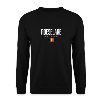 Roulers, Belgique - Sweat-shirt Unisexe - noir - Devant - Alina (178cm) & Michal (187cm)