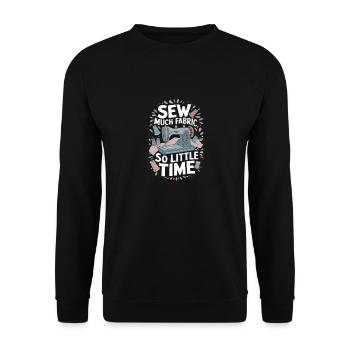 Coudre beaucoup de tissu si peu de temps drôle couture - Sweat-shirt Unisexe - noir - Devant - Alina (178cm) & Michal (187cm)