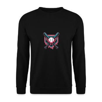 Baseball Batte de baseball - Sweat-shirt Unisexe - noir - Devant - Alina (178cm) & Michal (187cm)