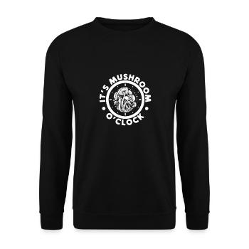 Morilles Champignon O ́Clock - Sweat-shirt Unisexe - noir - Devant - Alina (178cm) & Michal (187cm)