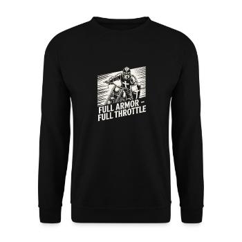 Christian Biker Full Armor Full Throttle - Unisex Sweatshirt - black - Front - Alina (178cm) & Michal (187cm)