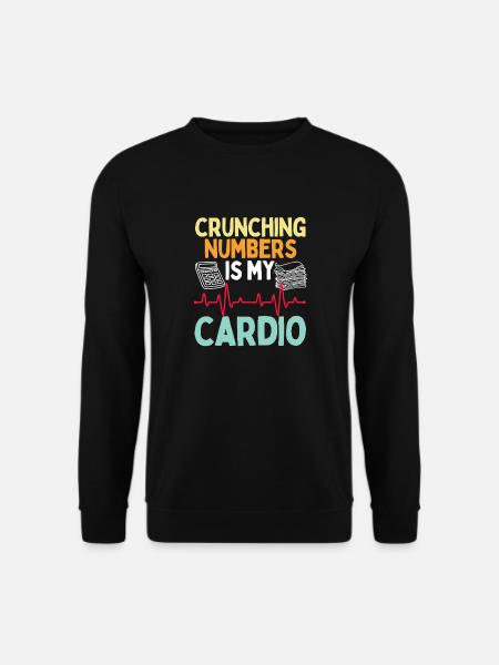 Das Knacken von Zahlen ist mein Cardio - Unisex Pullover - Schwarz