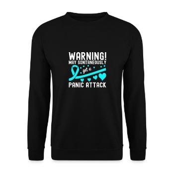 Anxiety disorder Anxiety disorder - Unisex Sweatshirt - black - Front - Alina (178cm) & Michal (187cm)