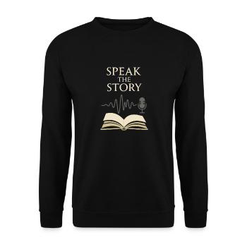 The Audiobook Narration Club Audio Storyteller - Unisex Sweatshirt - black - Front - Alina (178cm) & Michal (187cm)