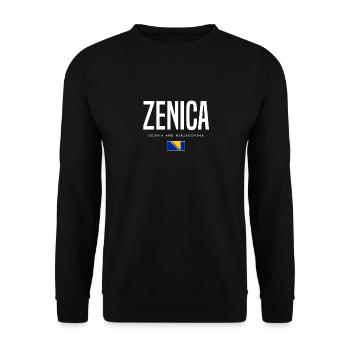Zenica, Bosnie-Herzégovine - Sweat-shirt Unisexe - noir - Devant - Alina (178cm) & Michal (187cm)