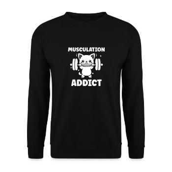 Animaux Humour musculation - Sweat-shirt Unisexe - noir - Devant - Alina (178cm) & Michal (187cm)