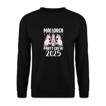 Mallorca Party Crew 2025 - Unisex Sweatshirt - black - Front - Alina (178cm) & Michal (187cm)
