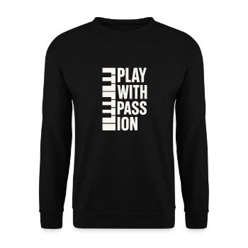 Classical Pianist Piano Life Music Recital - Unisex Sweatshirt - black - Front - Alina (178cm) & Michal (187cm)