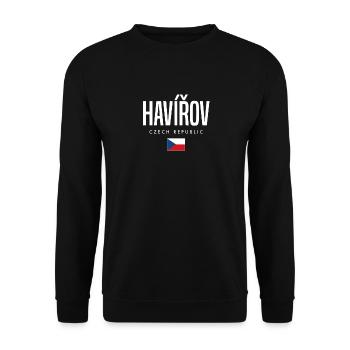 Havirov Tschechien - Unisex Pullover - Schwarz - Vorne - Alina (178cm) & Michal (187cm)
