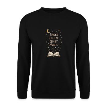Tenue d’un journal Esthétique Planificateur créatif Écriture de vie - Sweat-shirt Unisexe - noir - Devant - Alina (178cm) & Michal (187cm)