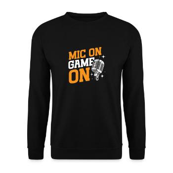 Funny Sports Ansager - Unisex Pullover - Schwarz - Vorne - Alina (178cm) & Michal (187cm)