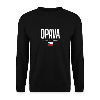 Opava Tschechien - Unisex Pullover - Schwarz - Vorne - Alina (178cm) & Michal (187cm)