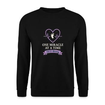 Nicu Parent Pride Preemie Warrior Newborn - Unisex Sweatshirt - black - Front - Alina (178cm) & Michal (187cm)