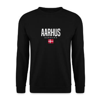 Aarhus, Danemark - Sweat-shirt Unisexe - noir - Devant - Alina (178cm) & Michal (187cm)