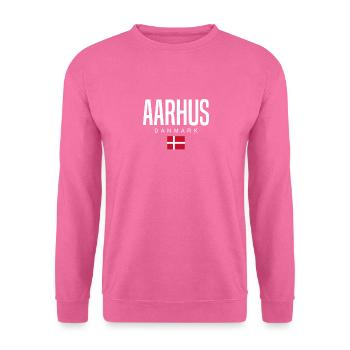 Aarhus, Danemark - Sweat-shirt Unisexe - rose - Devant