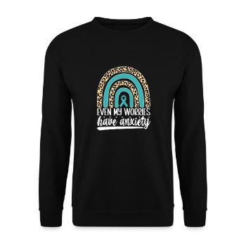 Anxiety disorder Anxiety disorder - Unisex Sweatshirt - black - Front - Alina (178cm) & Michal (187cm)