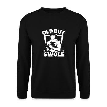 Powerlifting Bodybuilder Old But Swole Gym - Unisex Sweatshirt - black - Front - Alina (178cm) & Michal (187cm)