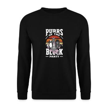Unterstützen Sie Lokale Straßenkatzen - Unisex Pullover - Schwarz - Vorne - Alina (178cm) & Michal (187cm)