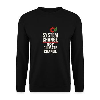 Klimawandel Angst Gen Z Eco Stress Doomscroll - Unisex Pullover - Schwarz - Vorne - Alina (178cm) & Michal (187cm)