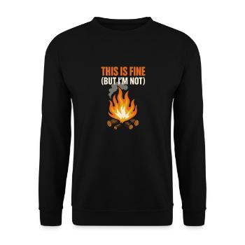 Klimawandel Angst Gen Z Eco Stress Doomscroll - Unisex Pullover - Schwarz - Vorne - Alina (178cm) & Michal (187cm)