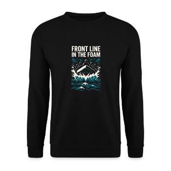 Whitewater Adventure River Rafting Crew Outdoor - Unisex Pullover - Schwarz - Vorne - Alina (178cm) & Michal (187cm)