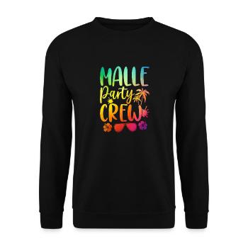Malle Party Crew - Unisex Sweatshirt - black - Front - Alina (178cm) & Michal (187cm)