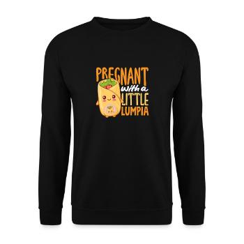 Pregnant Lumpia Spring Rolls Pregnancy - Unisex Sweatshirt - black - Front - Alina (178cm) & Michal (187cm)