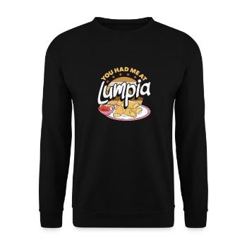 Funny Spring Rolls You Had Me At Lumpia - Unisex Sweatshirt - black - Front - Alina (178cm) & Michal (187cm)