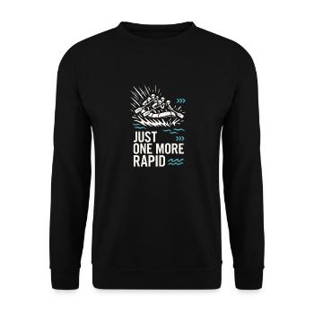 Whitewater Adventure River Rafting Crew Outdoor - Unisex Pullover - Schwarz - Vorne - Alina (178cm) & Michal (187cm)