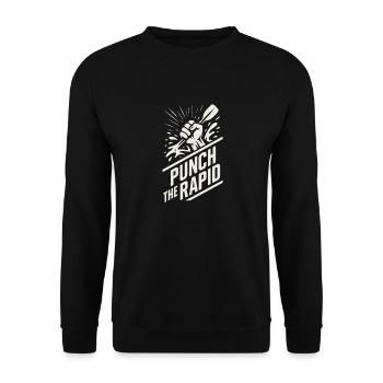 Whitewater Adventure River Rafting Crew Outdoor - Unisex Pullover - Schwarz - Vorne - Alina (178cm) & Michal (187cm)