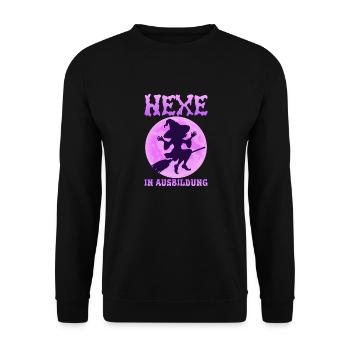 Hexe In Ausbildung - Unisex Pullover - Schwarz - Vorne - Alina (178cm) & Michal (187cm)