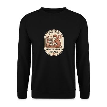 Montessori Mom Life Calle Learning Child - Unisex Sweatshirt - black - Front - Alina (178cm) & Michal (187cm)