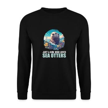 Seeotter - Unisex Pullover - Schwarz - Vorne - Alina (178cm) & Michal (187cm)
