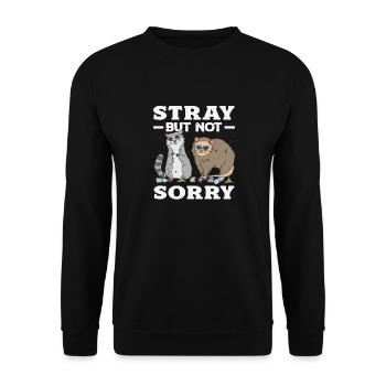 Support local street cats - Unisex Sweatshirt - black - Front - Alina (178cm) & Michal (187cm)