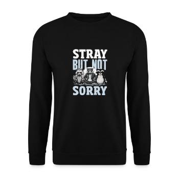 Support local street cats - Unisex Sweatshirt - black - Front - Alina (178cm) & Michal (187cm)