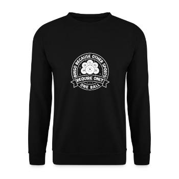 Joueur de bingo parce que d’autres sports nécessitent le bingo - Sweat-shirt Unisexe - noir - Devant - Alina (178cm) & Michal (187cm)