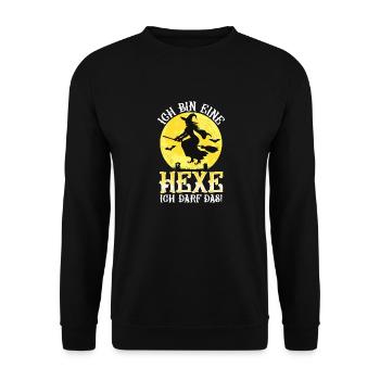 I'm a witch, I'm allowed to do that - Unisex Sweatshirt - black - Front - Alina (178cm) & Michal (187cm)