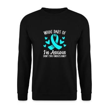 Anxiety disorder Anxiety disorder - Unisex Sweatshirt - black - Front - Alina (178cm) & Michal (187cm)