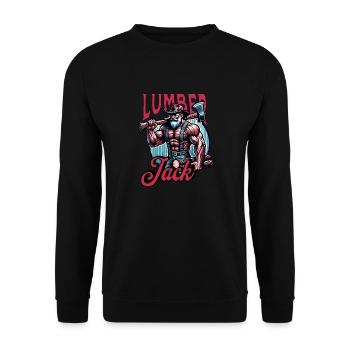 Lumberjack with Axe - Lumberjack - Unisex Sweatshirt - black - Front - Alina (178cm) & Michal (187cm)
