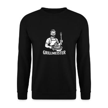 Grillmeister - Unisex Pullover - Schwarz - Vorne - Alina (178cm) & Michal (187cm)
